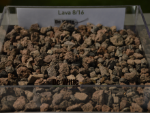Lava 8/16 mm is een bruingrijs poreus grind gewonnen uit Eifellava