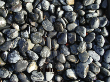 Glitter stone black, zwarte keien maat 50-80